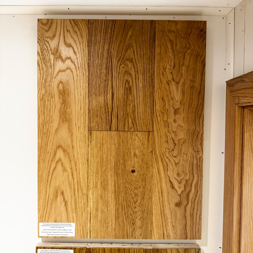 Kensington Engineered Real Wood Oak Deep Brushed Handscraped Natural Lacquered